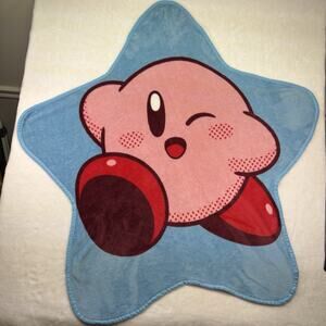 Nintendo KIRBY Star Figural Shaped Throw Blanket 49” x 50”